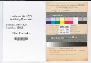 Entnazifizierung Franziska Effer, geb. 14.06.1900 ()