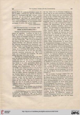 Ein Frankfurter Patrizier und seine Kunstsammlung