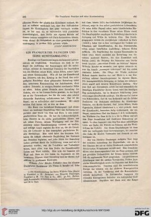 Ein Frankfurter Patrizier und seine Kunstsammlung