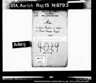 Das Regulativ für die Deputation der Wester- und Lintelermarsch- Deichacht