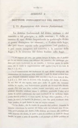 Sezione I. Dottrine fondamentali del diritto
