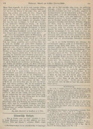 213-216 Literarische Notizen