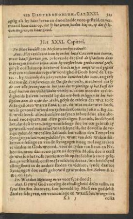 Het XXXI. Capittel