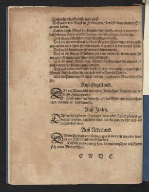 Auß Engeland.