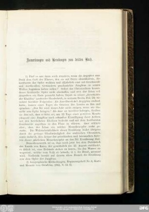 Anmerkungen und Berufungen zum dritten Buch.