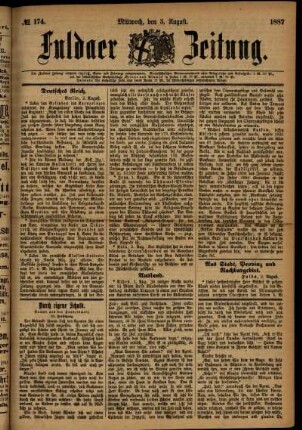 Ausgabe vom Mittwoch, den 03. August 1887.