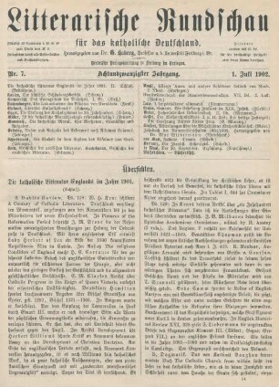 201204 Die katholische Litteratur Englands im Jahre 1901 : Schluss
