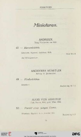 Miniaturen (Nr. 48-102)