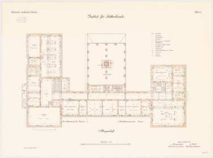 Institut für Hüttenkunde der Technischen Hochschule Breslau: Grundriss 1. Obergeschoss 1:100