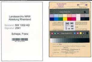 Entnazifizierung Franz Schiepe, geb. 01.05.1887 (Verw.Angest.)