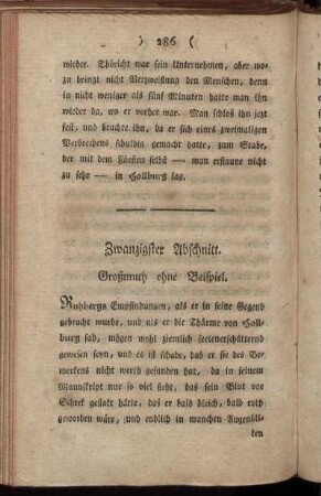 Zwanzigster Abschnitt. Großmuth ohne Beispiel.