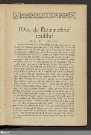 Dos de Hammerlind' rauscht!