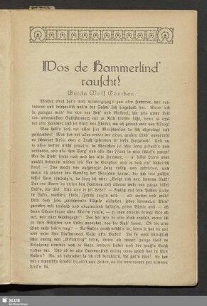 Dos de Hammerlind' rauscht!