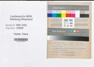 Entnazifizierung Hans Herter, geb. 24.06.1893 (Vers.Angest.)