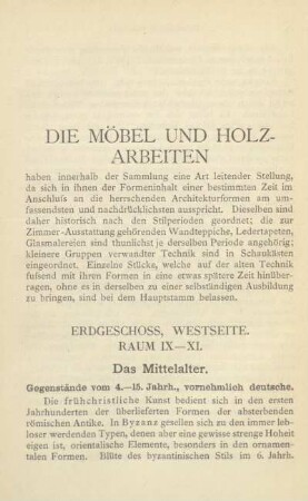 Die Möbel und Holzarbeiten