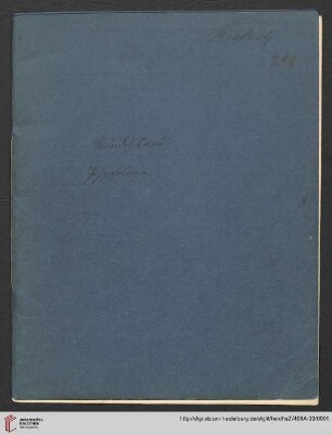 1: Nachlass Heinrich Rickert: Windelband. Psychologie (Manuskripttitel)