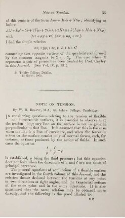 Note on tension.