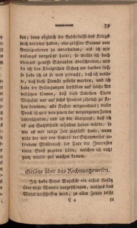 Gesätze über das Rechnungswesen.