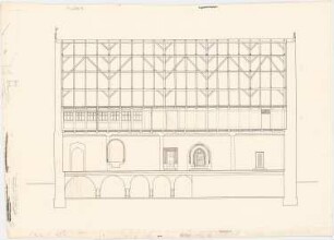 Rathaus, Einbeck: Längsschnitt 1:50