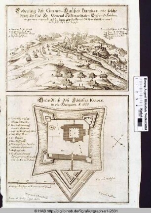 Grundriss des Schlosses Karole in Oberungarn, Anno 1666