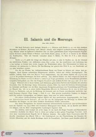 Salamis und die Meerenge
