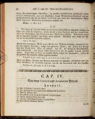 Cap. IV. Von dem Criminal- und Accusations-Proceß.