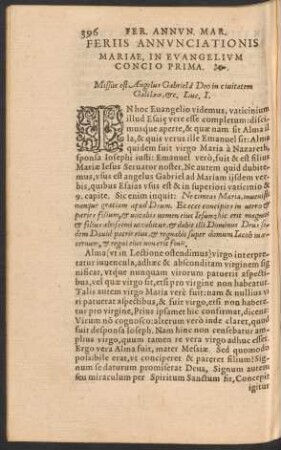 Feriis Annunciationis Mariae, In Evangelium ...