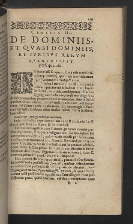 De Dominiis, et quasi dominiis, et iuribus rerum