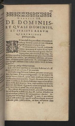 De Dominiis, et quasi dominiis, et iuribus rerum
