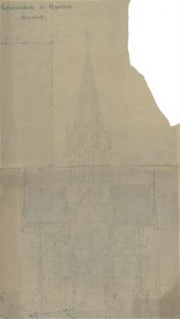 Schmidt, Heinrich von; Oppenheim; Katharinenkirche, Restaurierung - Querschnitt