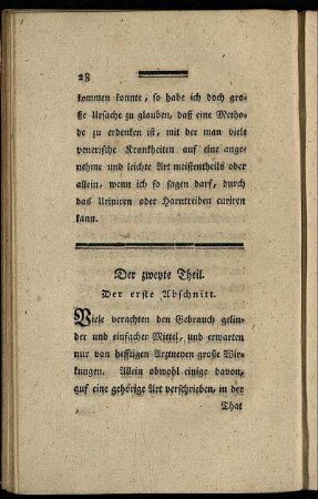 Der zweyte Theil.