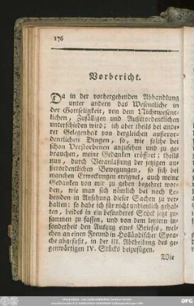 Vorbericht.
