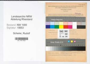 Entnazifizierung Rudolf Scherer, geb. 30.09.1905 (Verw.Beamter)