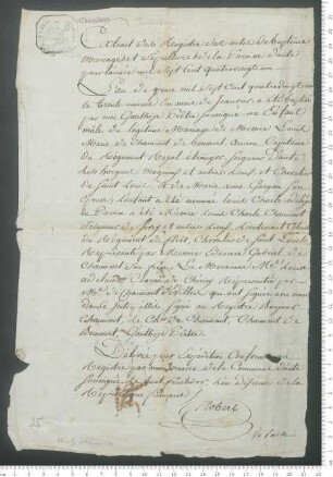 Taufschein (Abschrift)