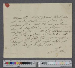 Brief an Karoline Jagemann