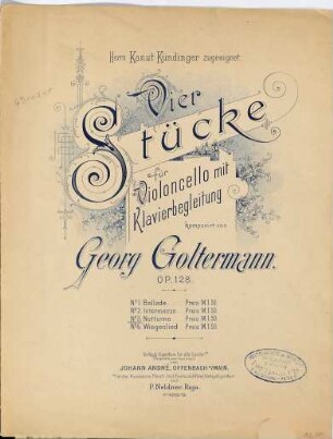 Vier Stücke für Violoncello mit Klavierbegleitung, Op. 128, 3. Notturno