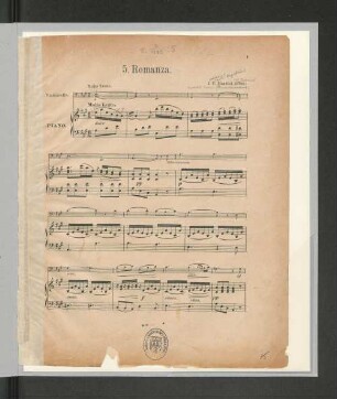 5. Romanza. [Piano]