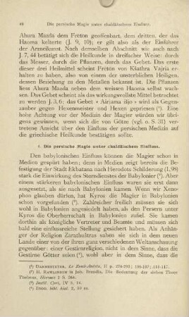4. Die persische Magie unter chaldäischem Einfluss