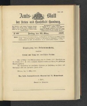 No. 68, 22. März 1918