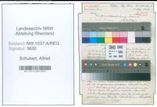 Entnazifizierung Alfred Schubert , geb. 00.00.0000 ()