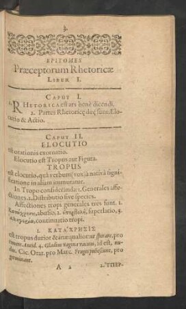 Epitomes Praeceptorum Rhetoricae Liber I.