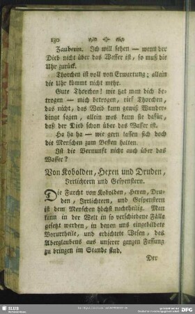 Von Kobolden, Hexen und Druden, Irrlichtern und Gespenstern