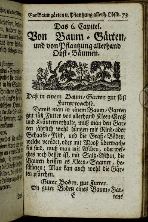 Das 6. Capitel. Von Baum-Gärten, [...].