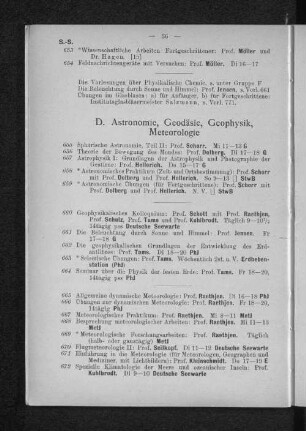 D. Astronomie, Geodäsie, Geophysik, Meteorologie