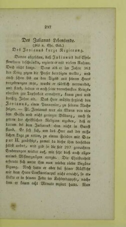 Des Julianus Lebensende