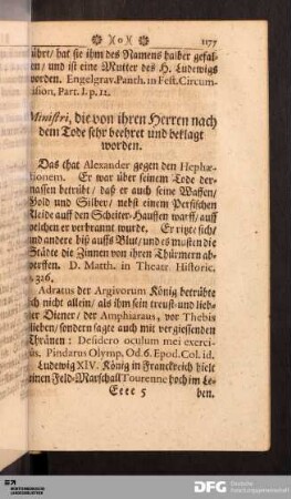 Ministri, die von ihren Herren nach dem Tode sehr beehret und beklagt worden.