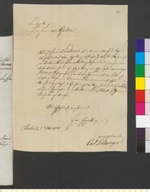 Brief von Schlesinger, Carl an Goethe, Johann Wolfgang von