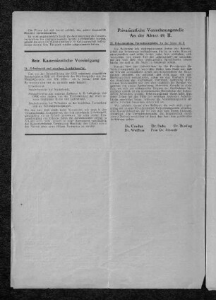 Betr. Kassenärztliche Vereinigung