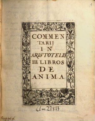Commentarii in Aristotelis libros de anima et metaphysicos et meteororum - BSB Clm 27813