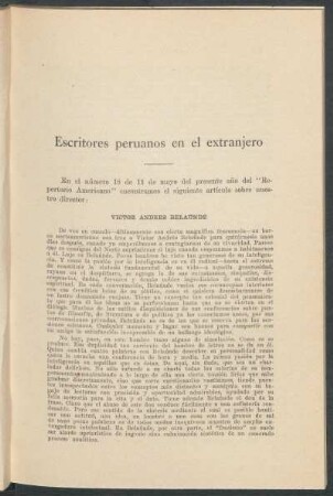 Escritores peruanos en el extranjero